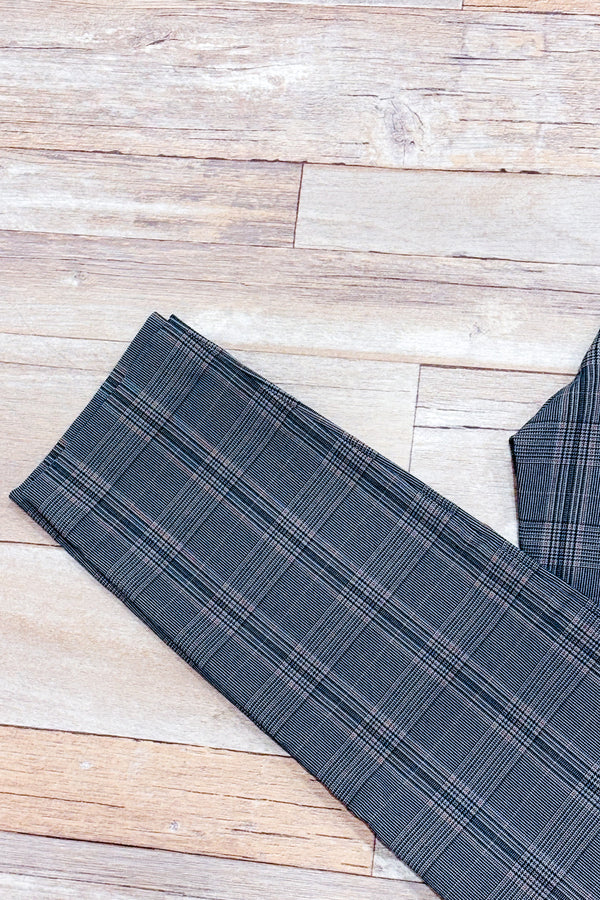 Pantalon extensible gris à carreaux longueur cheville (m)*-RW&CO.-La Penderie du Paradis 🕊