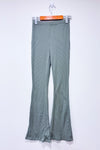 Pantalon lounge kaki côtelé à jambe ample (s)-H&M-La Penderie du Paradis 🕊
