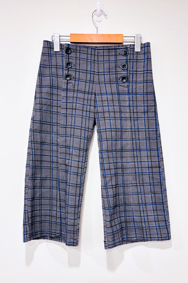 Pantalon 3/4 bleu et gris à carreaux (s)*-Bodybag by Jude-La Penderie du Paradis 🕊