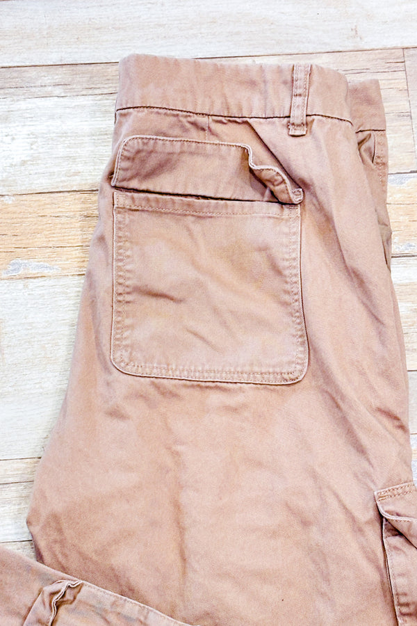 Pantalon cargo taupe seconde main - H&M- La Penderie du Paradis