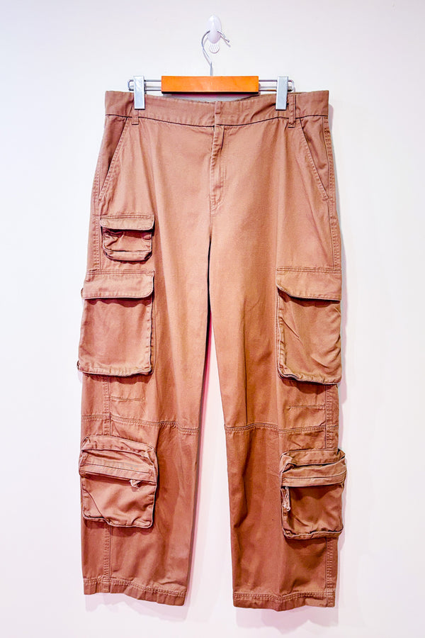 Pantalon cargo taupe seconde main - H&M- La Penderie du Paradis