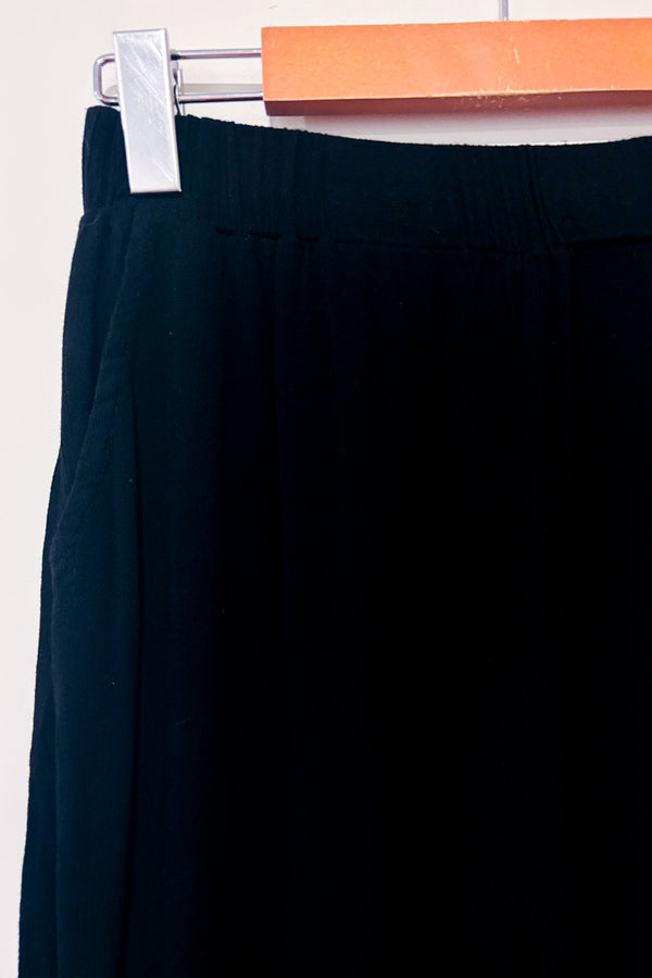 Pantalon large noir gothique à imprimé serpent et plantes seconde main - Romwe- La Penderie du Paradis