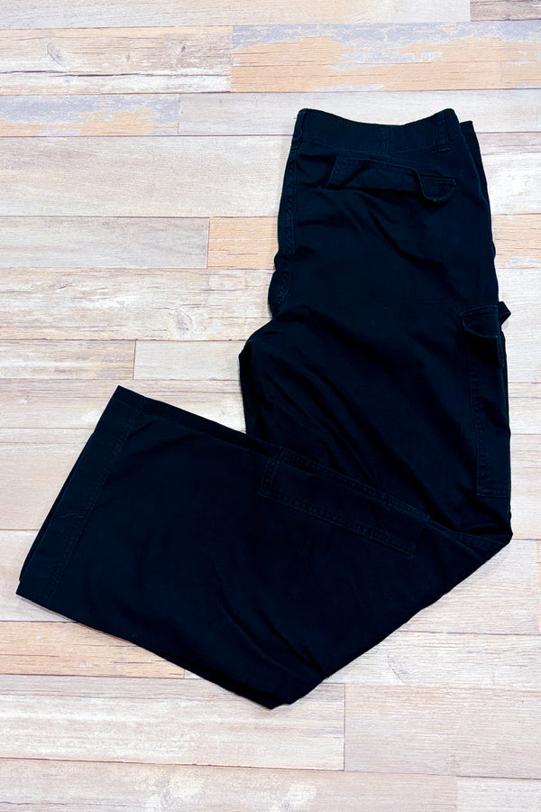 Pantalon cargo noir seconde main - H&M- La Penderie du Paradis