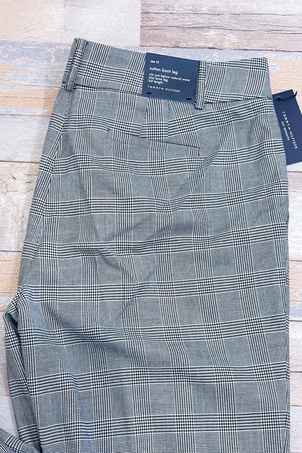 Pantalon Sutton Boot leg noir et blanc à carreaux* seconde main - Tommy Hilfiger- La Penderie du Paradis