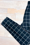 Pantalon noir et blanc à carreaux taille élastique* seconde main - Reitmans- La Penderie du Paradis