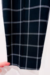 Pantalon noir et blanc à carreaux taille élastique* seconde main - Reitmans- La Penderie du Paradis