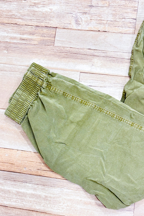 Pantalon jogger fluide kaki seconde main - H&M- La Penderie du Paradis