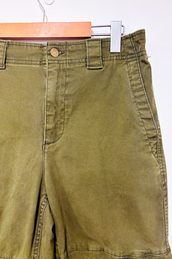 Pantalon fluide kaki à taille élastique seconde main - H&M- La Penderie du Paradis