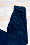 Pantalon noir en corduroy à taille haute* seconde main - H&M- La Penderie du Paradis