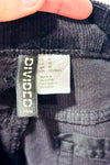 Pantalon noir en corduroy à taille haute* seconde main - H&M- La Penderie du Paradis