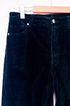 Pantalon noir en corduroy à taille haute* seconde main - H&M- La Penderie du Paradis
