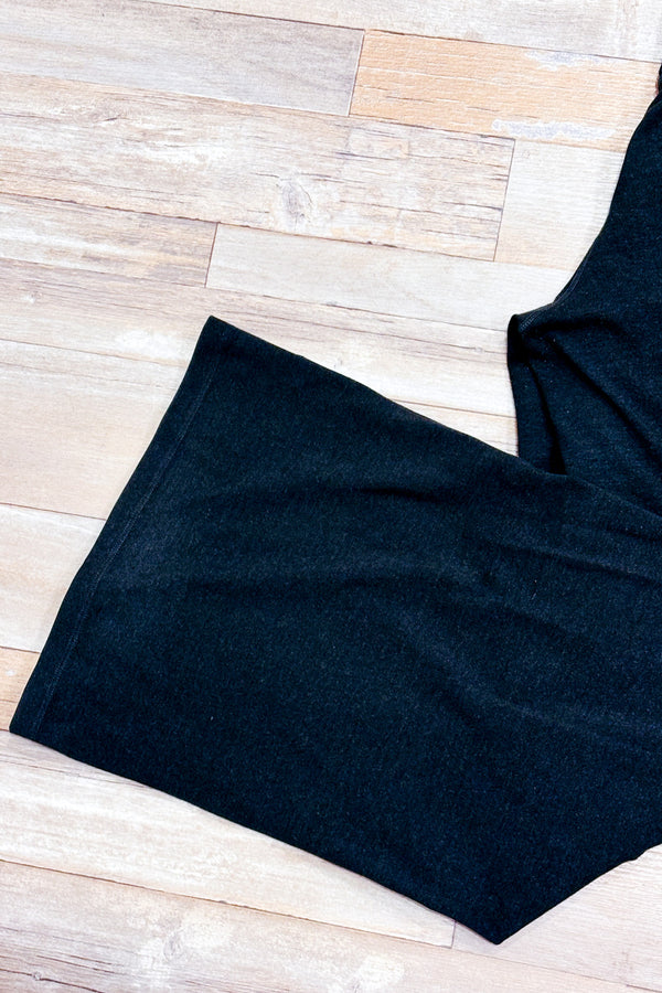 Pantalon sport gris jambe évasée à taille haute seconde main - Old Navy- La Penderie du Paradis