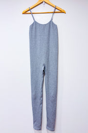 Ribbed grey fitted jumpsuit