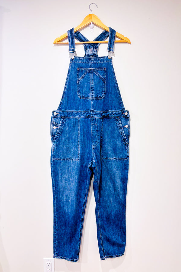Salopette bleue en jeans* seconde main - GAP- La Penderie du Paradis