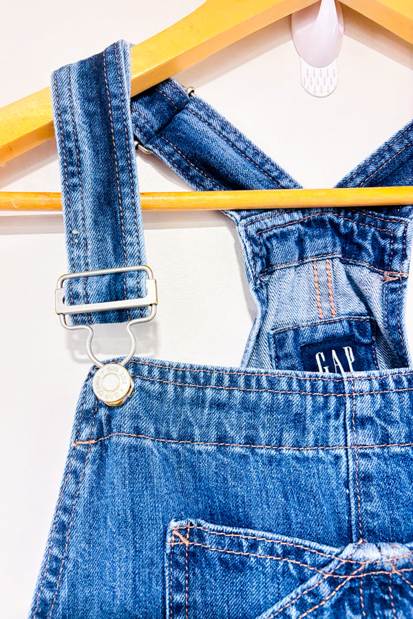 Salopette bleue en jeans* seconde main - GAP- La Penderie du Paradis
