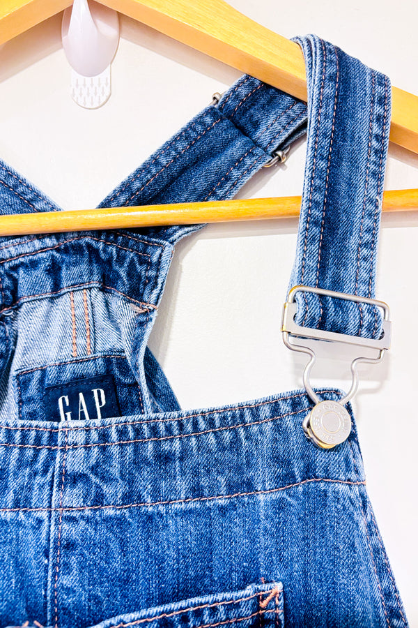 Salopette bleue en jeans* seconde main - GAP- La Penderie du Paradis