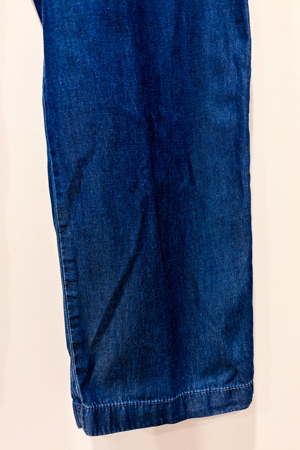 Pantalon léger bleu ample à taille élastique seconde main - Iyla- La Penderie du Paradis
