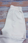 Pantalon jogger beige à taille élastique* seconde main - Zara- La Penderie du Paradis