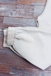 Pantalon jogger beige à taille élastique* seconde main - Zara- La Penderie du Paradis