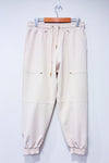 Pantalon jogger beige à taille élastique* seconde main - Zara- La Penderie du Paradis