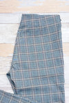 Pantalon extensible gris et jaune à carreaux * seconde main - Zara- La Penderie du Paradis