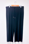 Pantalon noir fluide jambe ample à taille élastique* seconde main - Jones New York- La Penderie du Paradis