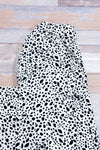 Pantalon fluide ample crème et noir motif animal * seconde main - La Penderie du Paradis- La Penderie du Paradis