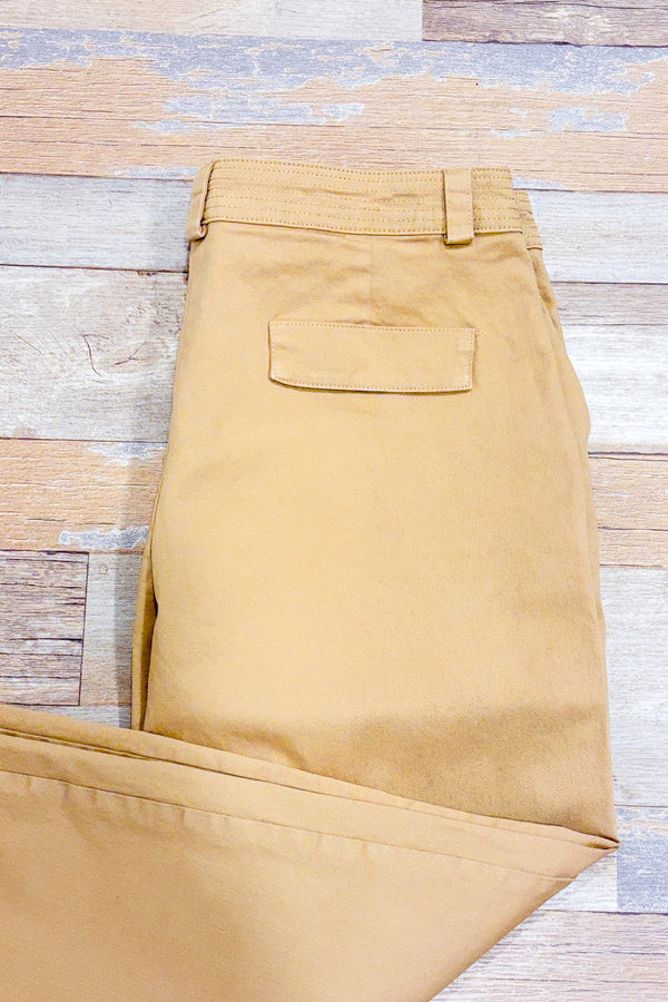 Pantalon beige jambe droite* seconde main - Zara- La Penderie du Paradis