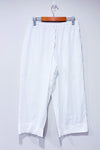 Pantalon blanc léger texturé à taille élastique* seconde main - Zara- La Penderie du Paradis