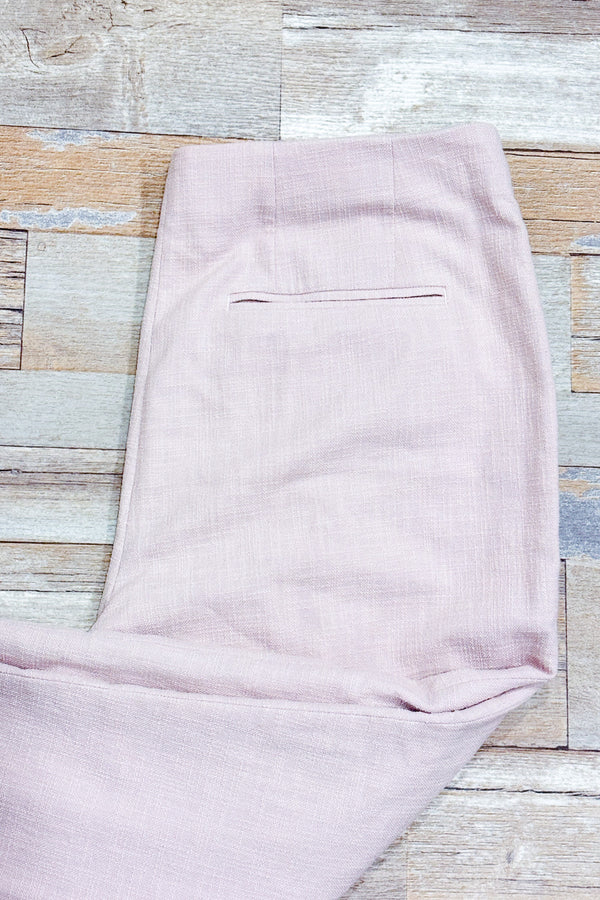 Pantalon rose pâle en coton coupe droite seconde main - Club Monaco- La Penderie du Paradis