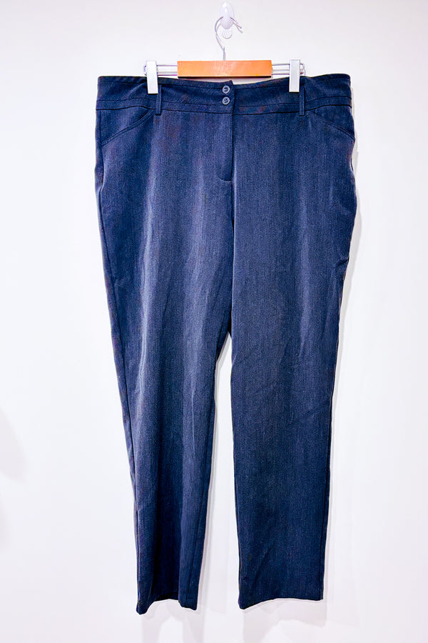 Pantalon gris jambe droite seconde main - Claire France- La Penderie du Paradis