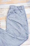 Pantalon gris léger à carreaux taille élastique* seconde main - Dynamite- La Penderie du Paradis