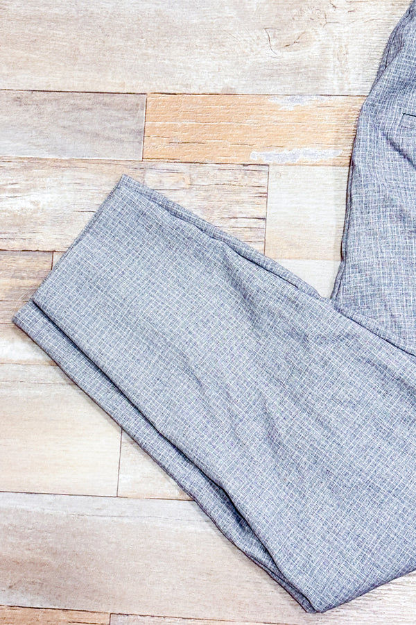 Pantalon gris léger à carreaux taille élastique* seconde main - Dynamite- La Penderie du Paradis