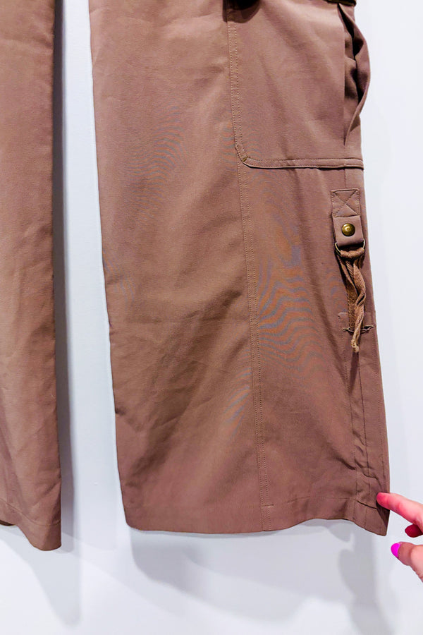 Pantalon cargo taupe léger à jambe ample* seconde main - San Francisco- La Penderie du Paradis