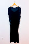 Jumpsuit noir en velours avec dentelle seconde main - SHEIN- La Penderie du Paradis