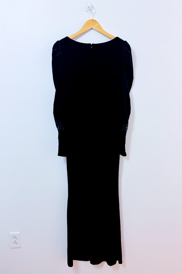 Jumpsuit noir en velours avec dentelle seconde main - SHEIN- La Penderie du Paradis