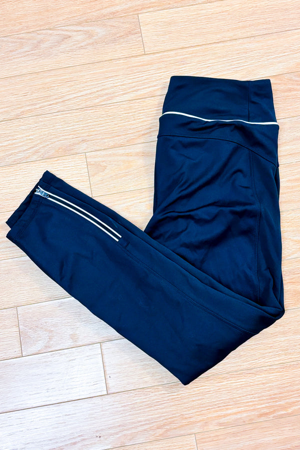 Pantalon noir à jambe étroite doublé en polar seconde main - Lolë- La Penderie du Paradis
