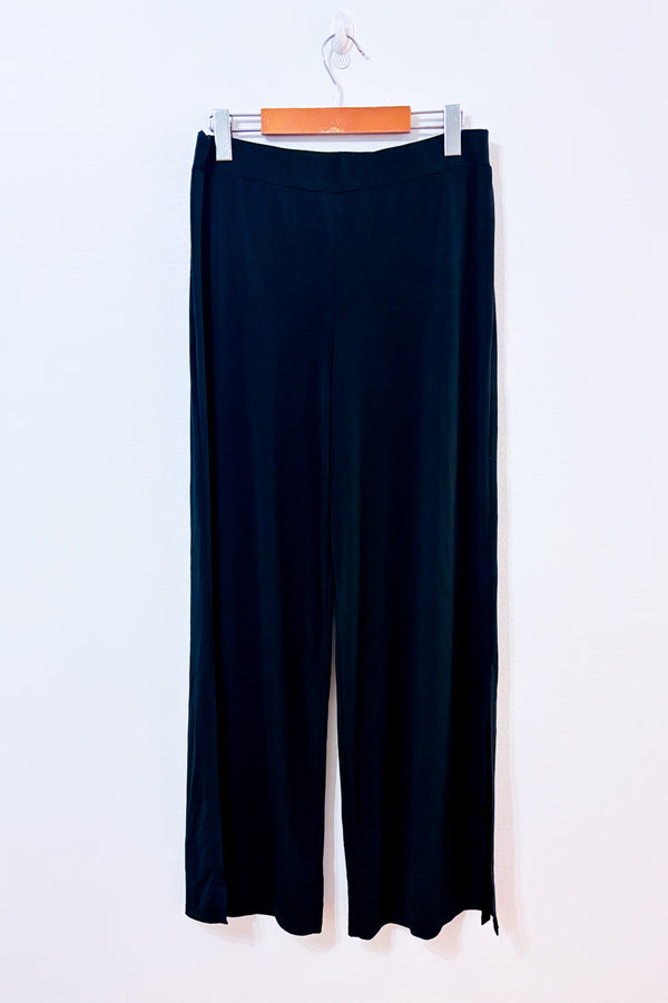 Pantalon noir fluide à jambe ample fendue* seconde main - Autres- La Penderie du Paradis