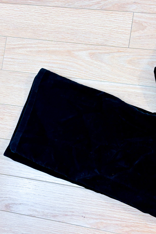 Pantalon noir en corduroy jambe droite* seconde main - Calvin Klein- La Penderie du Paradis