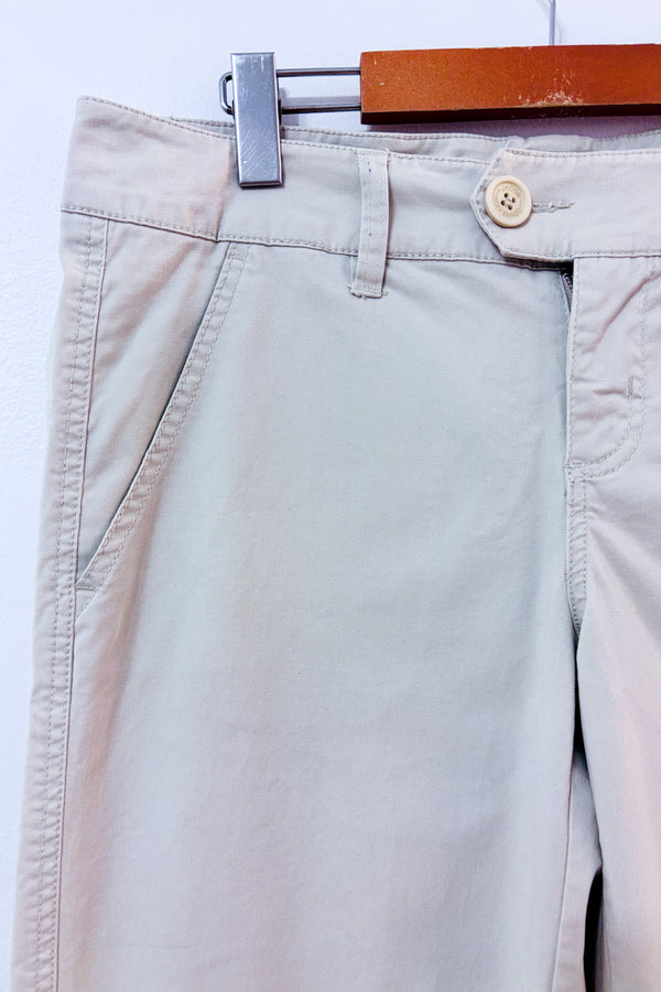 Pantalon beige jambe ample à taille basse seconde main - Jacob Connexion- La Penderie du Paradis