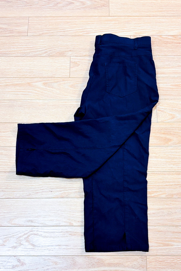 Pantalon capri marine extensible seconde main - Laura- La Penderie du Paradis