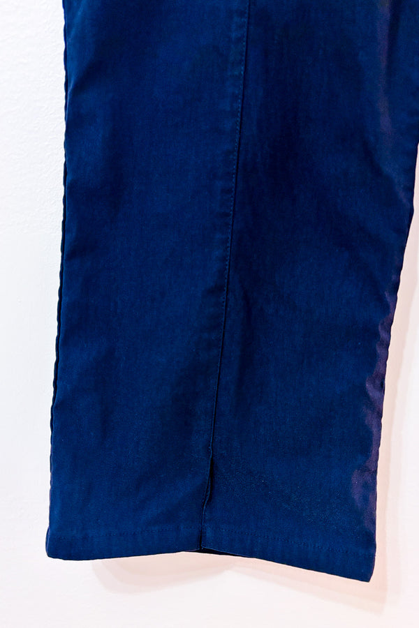 Pantalon capri marine extensible seconde main - Laura- La Penderie du Paradis