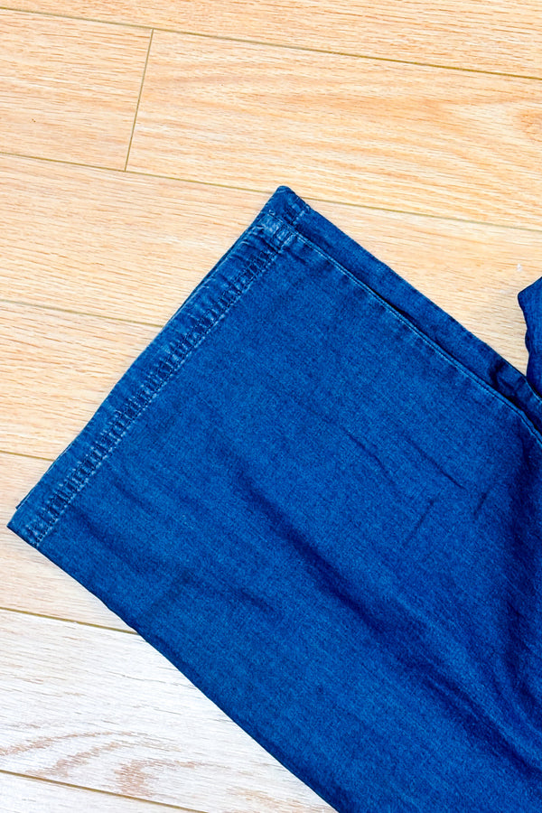 Pantalon léger bleu ample à taille élastique seconde main - Iyla- La Penderie du Paradis