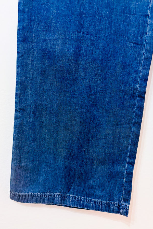 Pantalon léger bleu ample à taille élastique seconde main - Iyla- La Penderie du Paradis