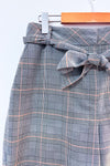 Pantalon gris à carreaux avec ceinture à nouer* seconde main - RW&CO.- La Penderie du Paradis