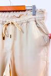 Pantalon ample beige à taille élastique* seconde main - Loft- La Penderie du Paradis