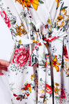 Jumpsuit blanc fleuri cache-coeur seconde main - SWS Streetwear Society- La Penderie du Paradis