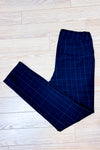 Pantalon marine à carreaux extensible seconde main - Reitmans- La Penderie du Paradis