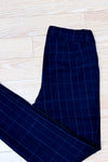 Pantalon marine à carreaux extensible seconde main - Reitmans- La Penderie du Paradis