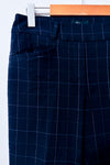Pantalon marine à carreaux extensible seconde main - Reitmans- La Penderie du Paradis
